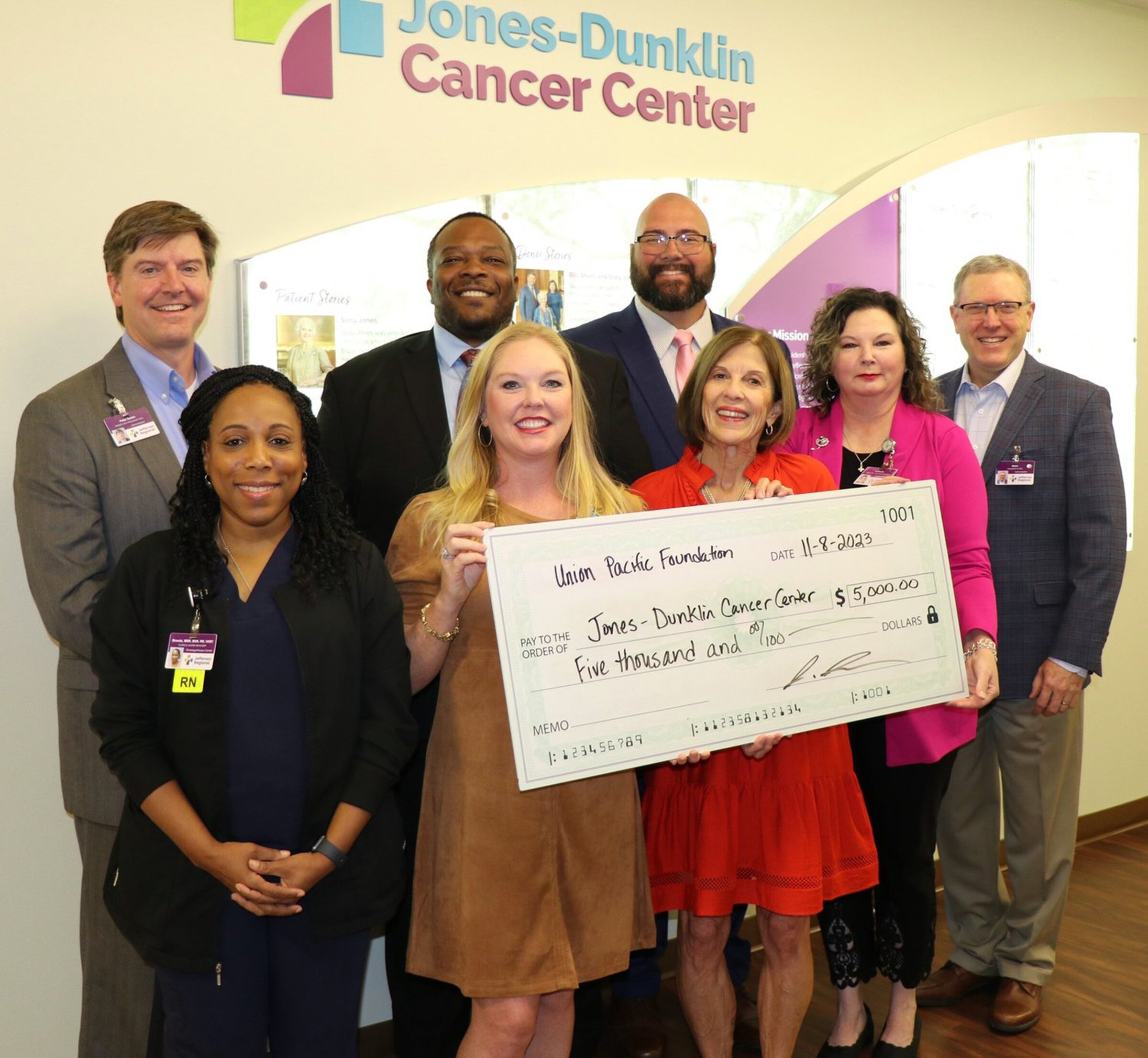 Cancer center gets $5,000 grant from Union Pacific