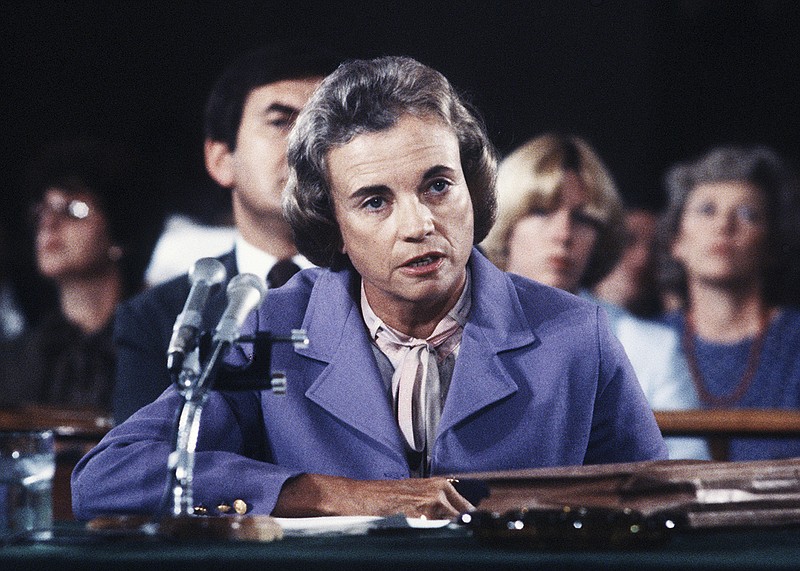 Sandra Day O’Connor speaks before a Senate hearing on her nomination to the U.S. Supreme Court on Sept. 9, 1981.
(AP file photo)
