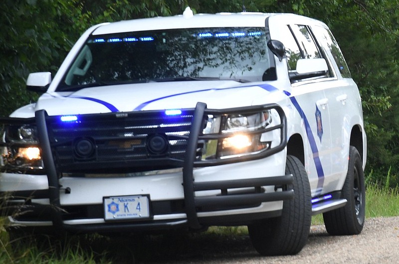 An Arkansas State Police patrol unit is shown in this 2021 file photo. (The Sentinel-Record/File photo)