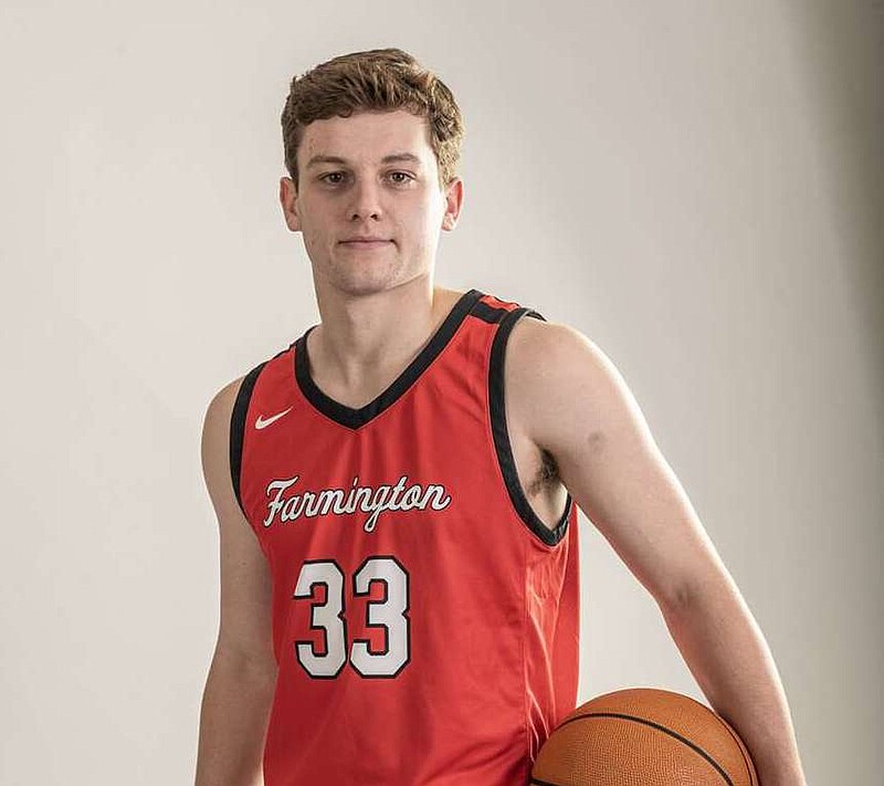 Layne Taylor, a North Texas signee, hopes to lead the Farmington Cardinals to the Class 4A state championship. (NWA Democrat-Gazette/Spencer Tirey)