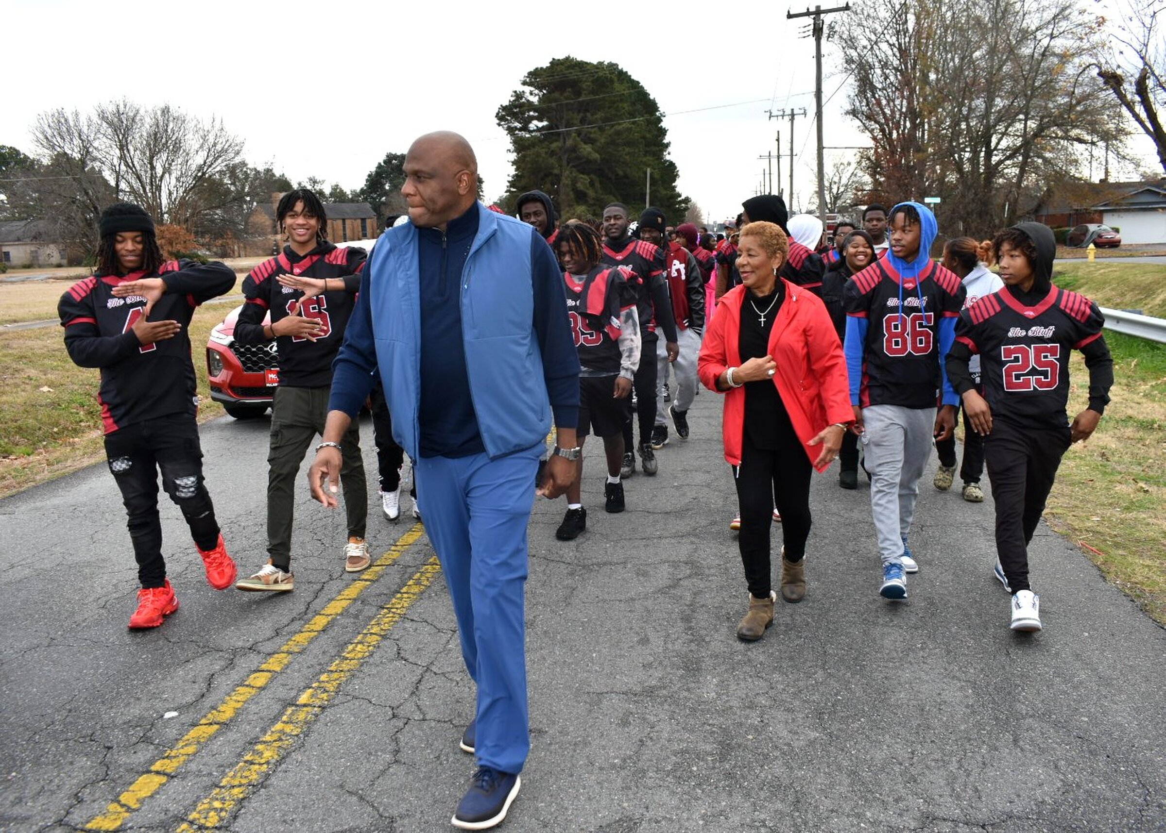 Pine Bluff High School football parade, food-and-toy giveaway merge