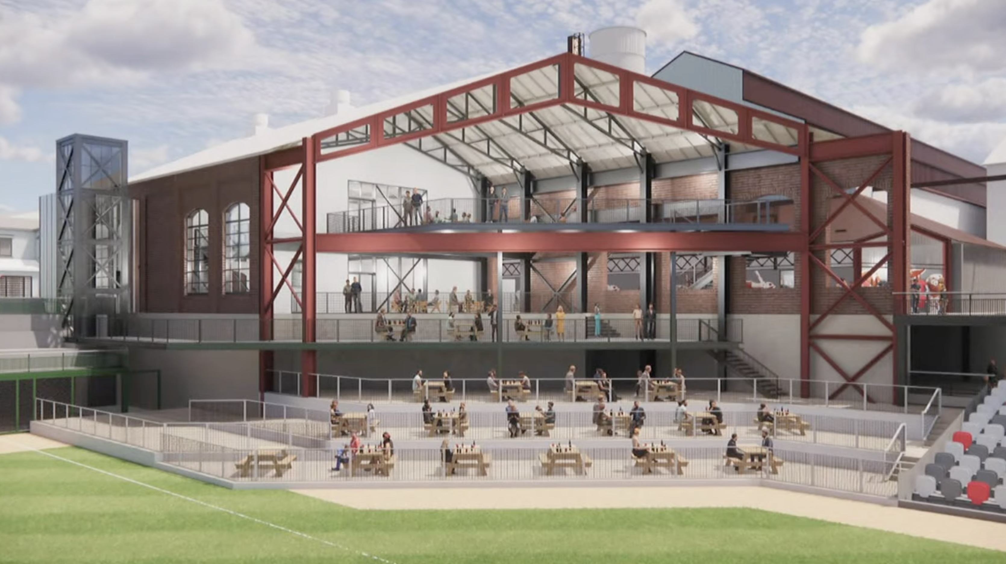 This rendering was shown by New City Properties President Jim Irwin to the Sports Authority on Thursday for a proposed new Chattanooga Lookouts stadium development district.