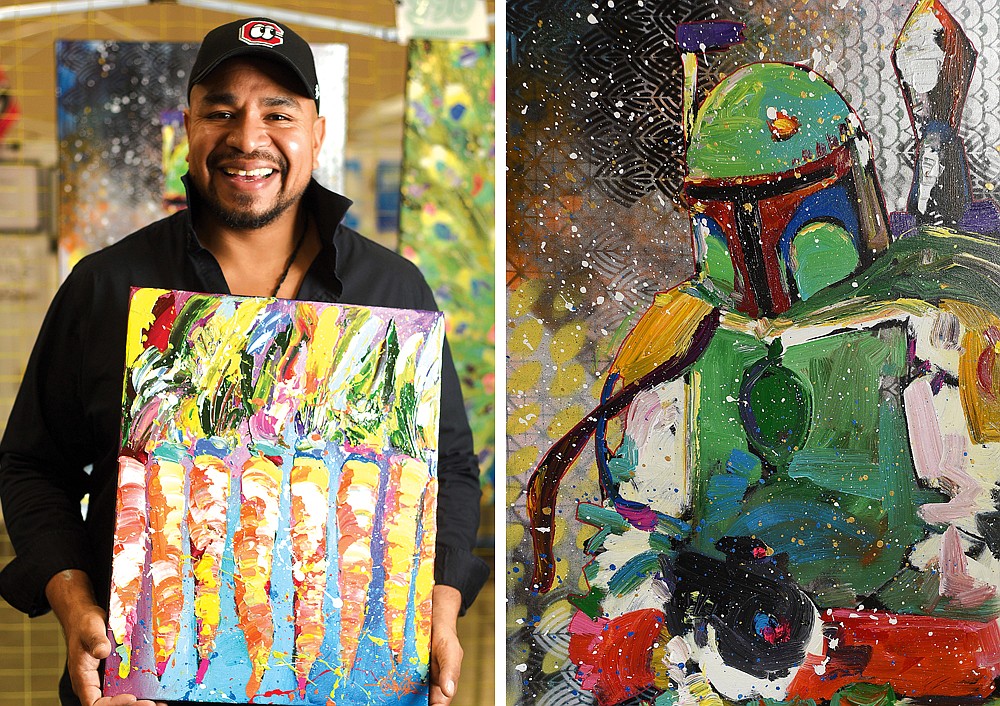 Chattanooga artist AJ Azike's artwork is inspired by his eclectic