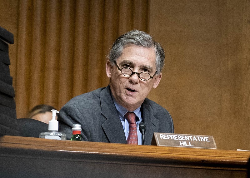 U.S. Rep. French Hill, R-Ark., is shown during a Congressional Oversight Commission hearing on Capitol Hill in Washington in this Dec. 10, 2020 file photo. (Sarah Silbiger/The Washington Post via AP, Pool)
