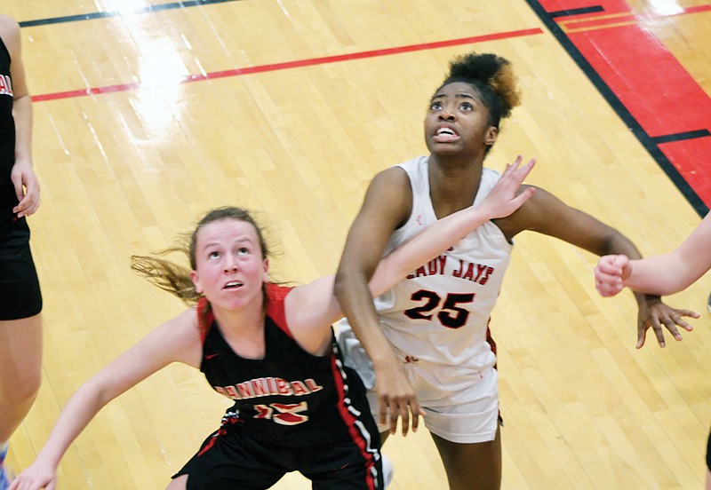 Lady Jays basketball rolls to victory against Hannibal Jefferson City