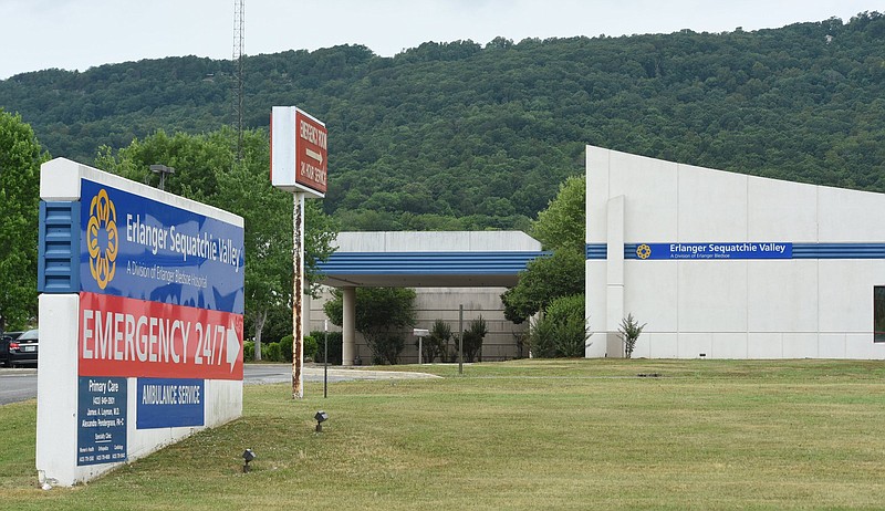 Staff Photo / Erlanger-Sequatchie Valley in Dunlap, Tenn., is seen in June 2019. A Sequatchie County Jail inmate and a county deputy struggled for a gun Sunday while at the health care facility, leading to minor injuries to those involved when the gun went off, according to officials at the Sequatchie County Sheriff's Office.