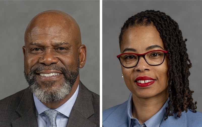 Dexter Miller (left) and Kellee Mitchell Farris, both Democrats, are shown in these undated courtesy photos. The two are competing in the March 5, 2024 Democratic preferential primary for the chance to unseat Republican incumbent Mark McElroy of Tillar in Arkansas' House District 62, which includes all of Lee and Phillips counties and portions of Monroe, Arkansas, Desha County and St. Francis counties. (Courtesy photos)