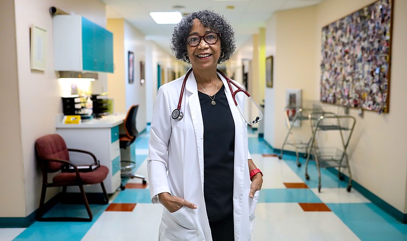 Staff photo by Olivia Ross / Dr. Willie Mae Hubbard, pediatrician, poses for a photo Thursday.