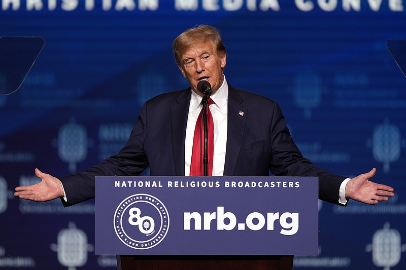 Trump pledges to defend Christianity against the left during speech in