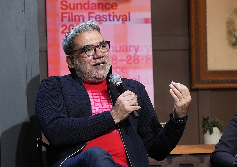 Eugene Hernandez, director of the Sundance Film Festival and head of public programming, answers a question at the Sundance Scoop news conference in Park City, Utah, in this Jan. 18, 2024 file photo. The event kicked off the 2024 Sundance Film Festival. (AP/Chris Pizzello)