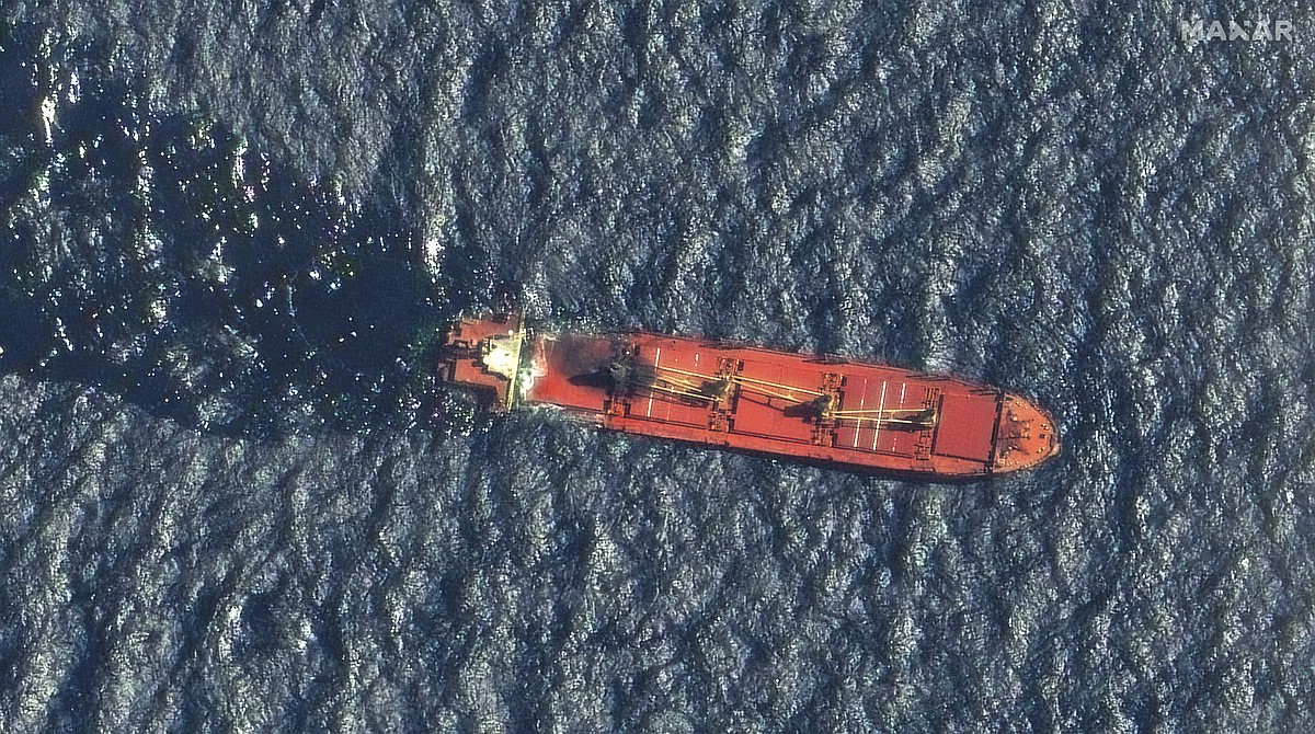 A ship earlier hit by Yemen's Houthi rebels sinks in the Red Sea, the ...