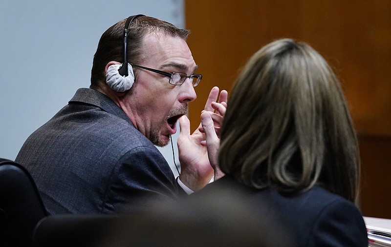 James Crumbley reacts over a development in his case on Thursday in Pontiac, Mich.
(AP/Detroit Free Press/Mandi Wright)