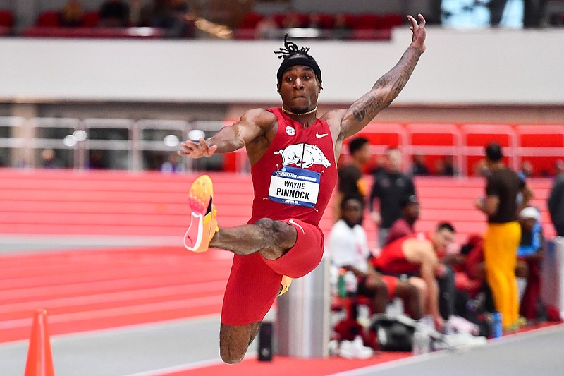 Pinnock's win gives Arkansas track a boost on Day 1 of NCAA Indoors ...