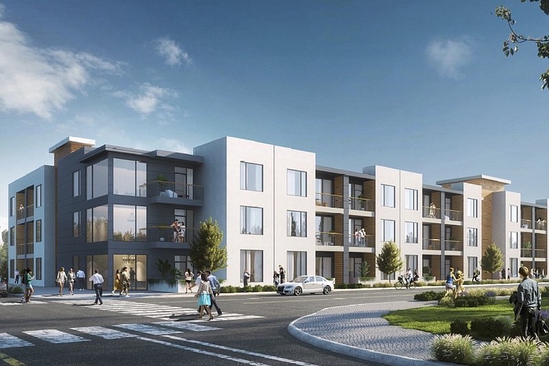Contributed photo / A rendering shows a new apartment complex that is underway in the South Broad District as part of a more than $100 million project.