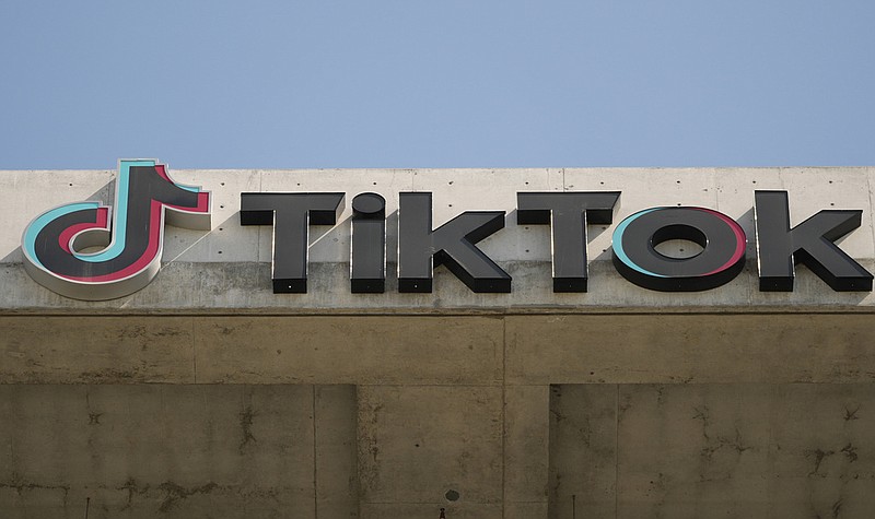 FILE - A TikTok sign is displayed on their building in Culver City, Calif., March 11, 2024. (AP/Damian Dovarganes, File)