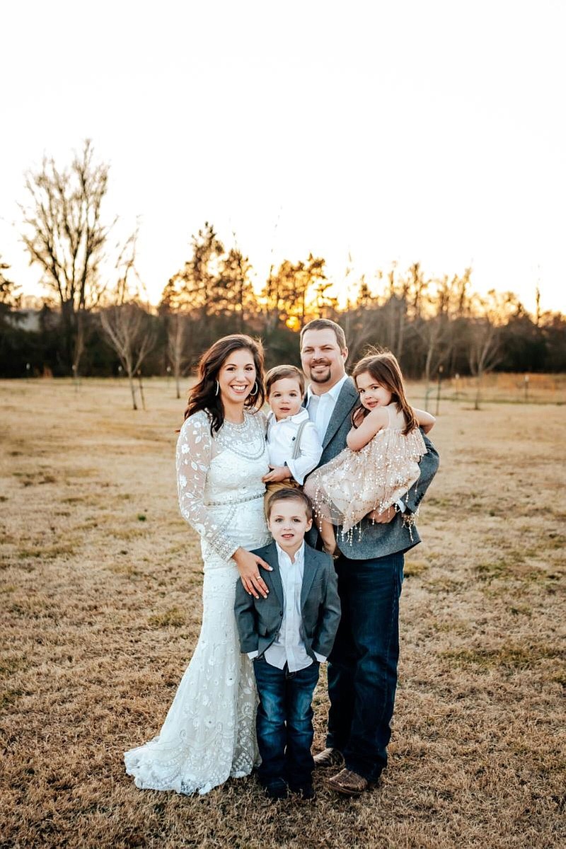 Ashley and Cody Ruffin renewed their vows on Jan. 16, 2021, in celebration of how their marriage had grown over the past 10 years. They were surrounded by friends and family, including their children — Eason, 8, Leila, 6 and Davis, 5.
(Special to the Democrat-Gazette)