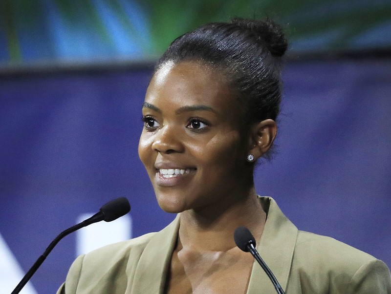 Conservative commentator Candace Owens speaks at the Convention of the Right, in Paris on Sept. 28, 2019.
(AP Photo/Michel Euler, File)