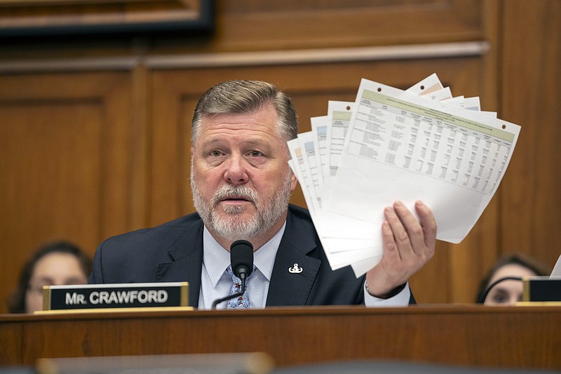 U.S. Rep. Rick Crawford, R-Ark., speaks during a hearing of the House Committee on Transportation and Infrastructure on Capitol Hill in Washington in this Sept. 20, 2023 file photo. (AP/Mark Schiefelbein)