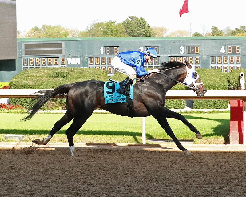 First Mission finishes first in Saturday's The Essex Handicap at Oaklawn Park. (Photo courtesy of Coady Media)
