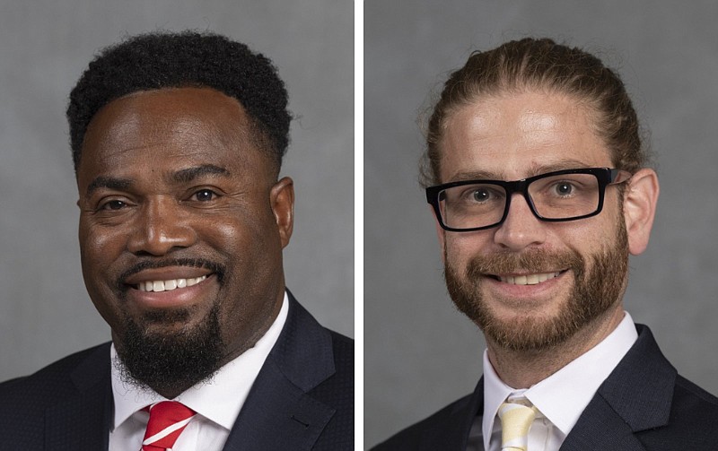 Jessie McGruder (left) and Raymond Whiteside, both Democrats from Marion, are shown in these undated courtesy photos. The two are vying in an April 2 runoff to be the Democratic nominee for the election in Arkansas House District 35.