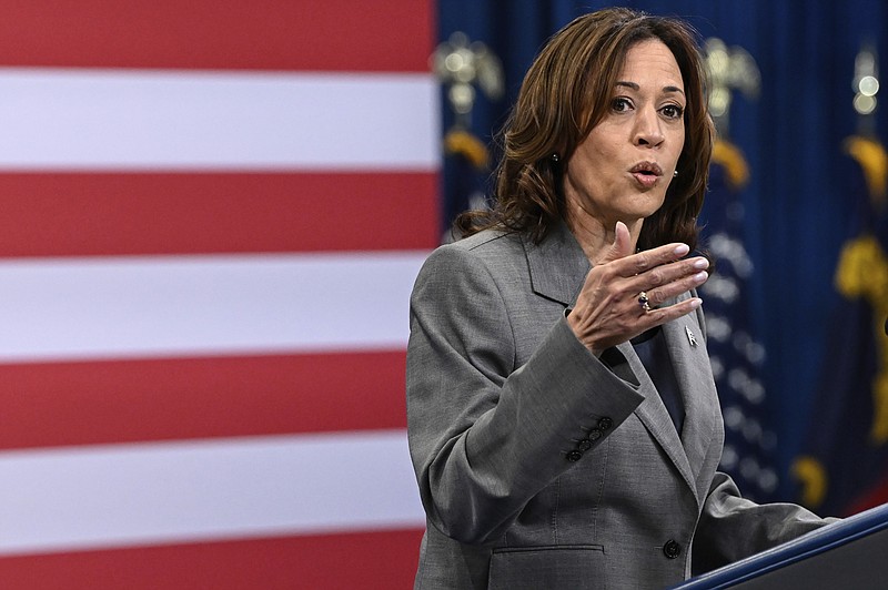 FILE - Vice President Kamala Harris delivers a speech on healthcare at an event in Raleigh, N.C., March 26, 2024. U.S. federal agencies must show their artificial intelligence tools aren’t harming the public, or stop using them, under new rules unveiled by the White House on Thursday. Vice President Kamala Harris said government agencies that use AI tools will be required to verify that those tools do not endanger the rights and safety of the American people. (AP Photo/Matt Kelley, File)