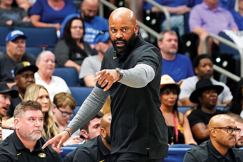 In this March 9, 2022, file photo, Cuonzo Martin calls a play during Missouri’s game against Mississippi in the Southeastern Conference Tournament in Tampa, Fla. (Associated Press)