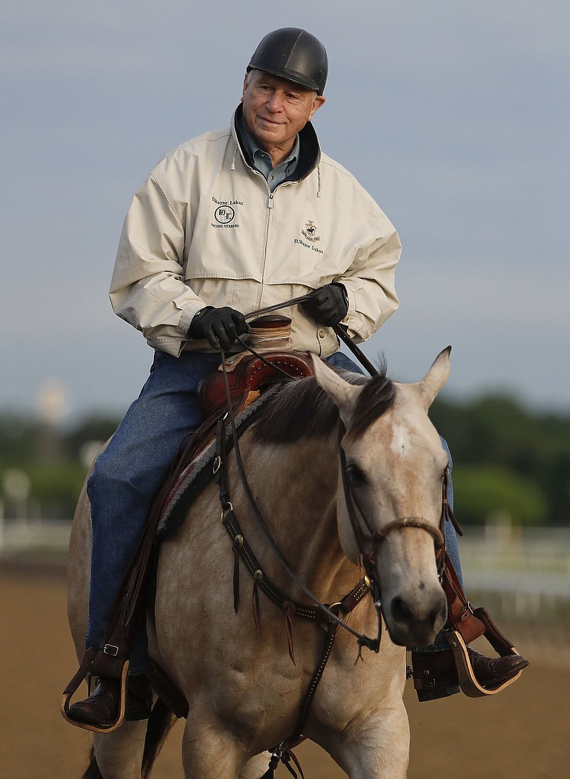 Trainer D. Wayne Lukas will try for a victory in today’s Fantasy Stakes with last-race maiden-breaker Lemon Muffin, which gave Lukas his record seventh victory in the Grade III Honeybee Stakes on Feb. 24.
(AP file photo)