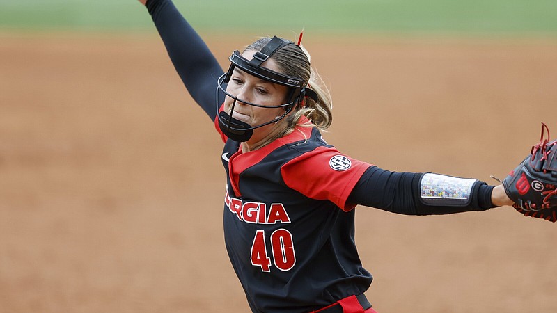 Georgia’s Madison Kerpics was a second-team All-SEC selection last season. She is 8-1this year with a 2.03 ERA for the Bulldogs.
(AP/Stew Milne)