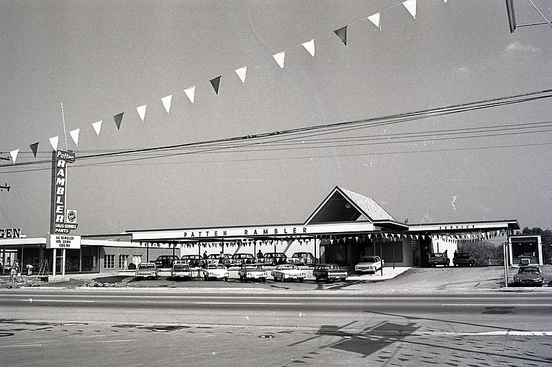 Archive photo from the Chattanooga News-Free Press via ChattanoogaHistory.com / The Patten Rambler dealership on Brainerd Road was brand new in the summer of 1964, when this photo was taken.