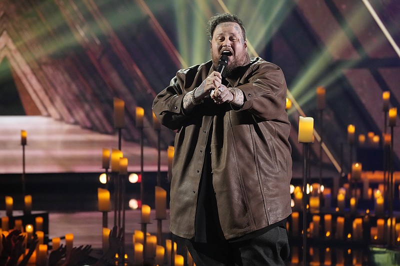 Jelly Roll performs during the iHeartRadio Music Awards, Monday, April 1, 2024, at the Dolby Theatre in Los Angeles. (AP Photo/Chris Pizzello)