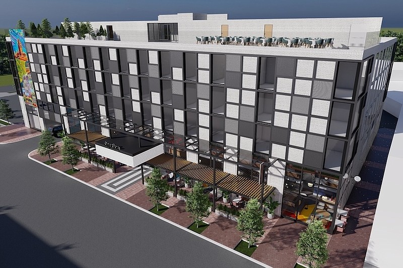 Contributed rendering / A new Caption by Hyatt hotel is going up on Main Street in downtown Chattanooga's Southside. The hotel is to open in 15 to 18 months, officials said.