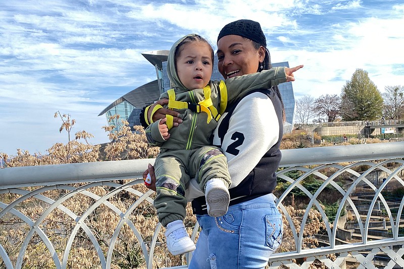 Contributed photo / Ana Posso Rodriguez, and her son, Jonathan Devia, explore Chattanooga on Nov. 25, before a car crashed into them and killed them.