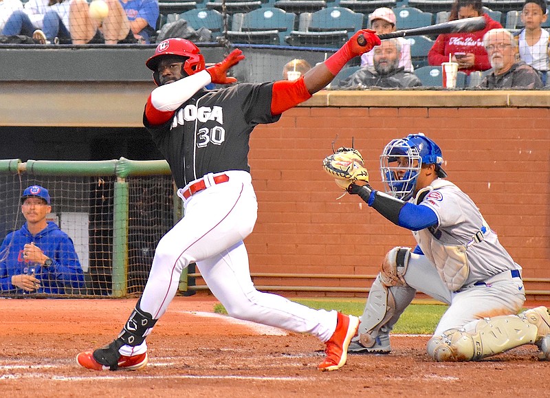 Staff photo by Patrick MacCoon / Chattanooga Lookouts outfielder Anthony Alford is in his first season back in the U.S. after the former MLB player starred in South Korea's KBO League the past two years.