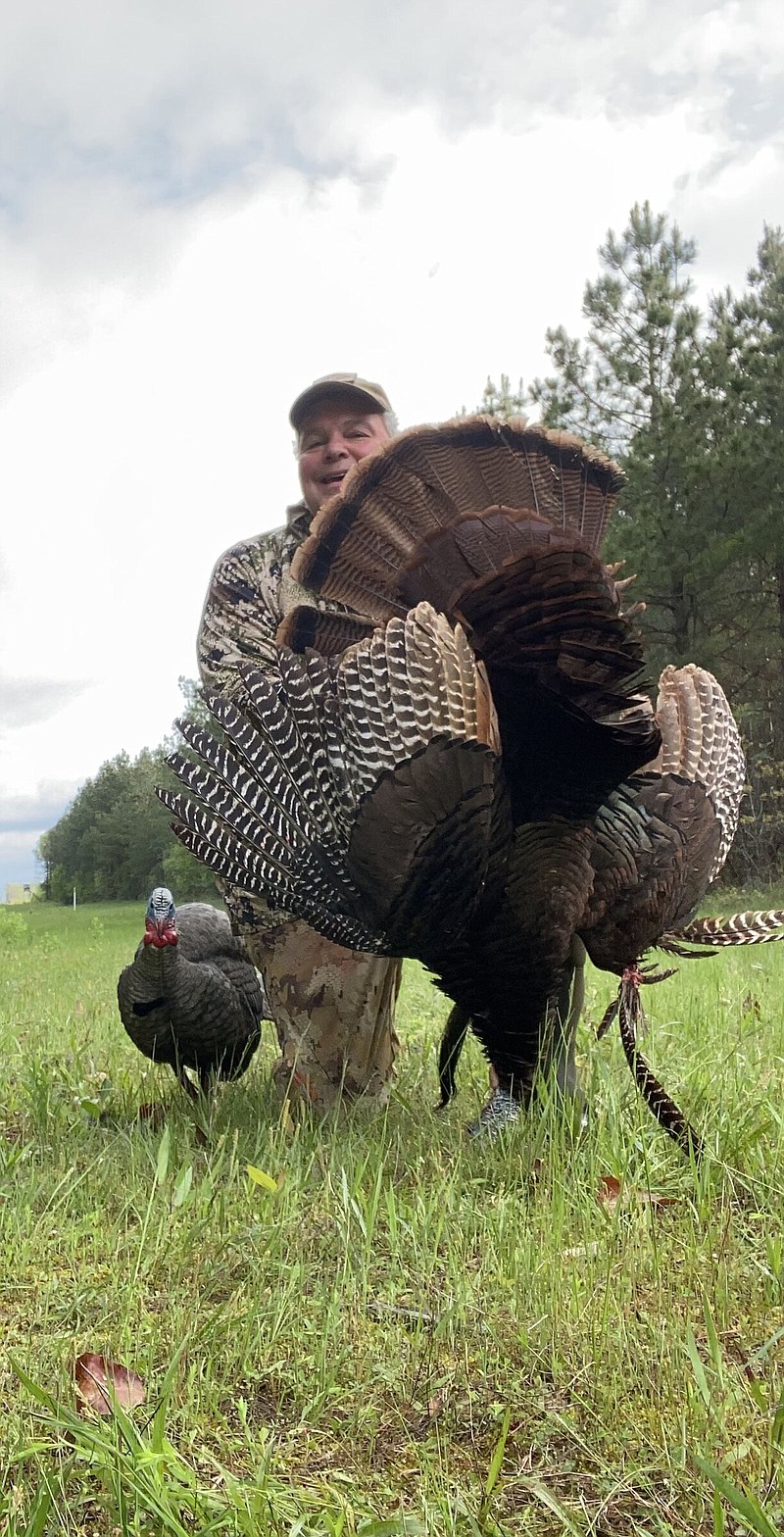 Joe Volpe was elated to bag this gobbler Tuesday on the second day of spring turkey season.
(Photo submitted by Joe Volpe)