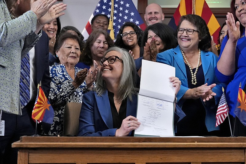 Arizona’s Hobbs Signs 1864 Abortion Ban Repeal | The Arkansas Democrat ...