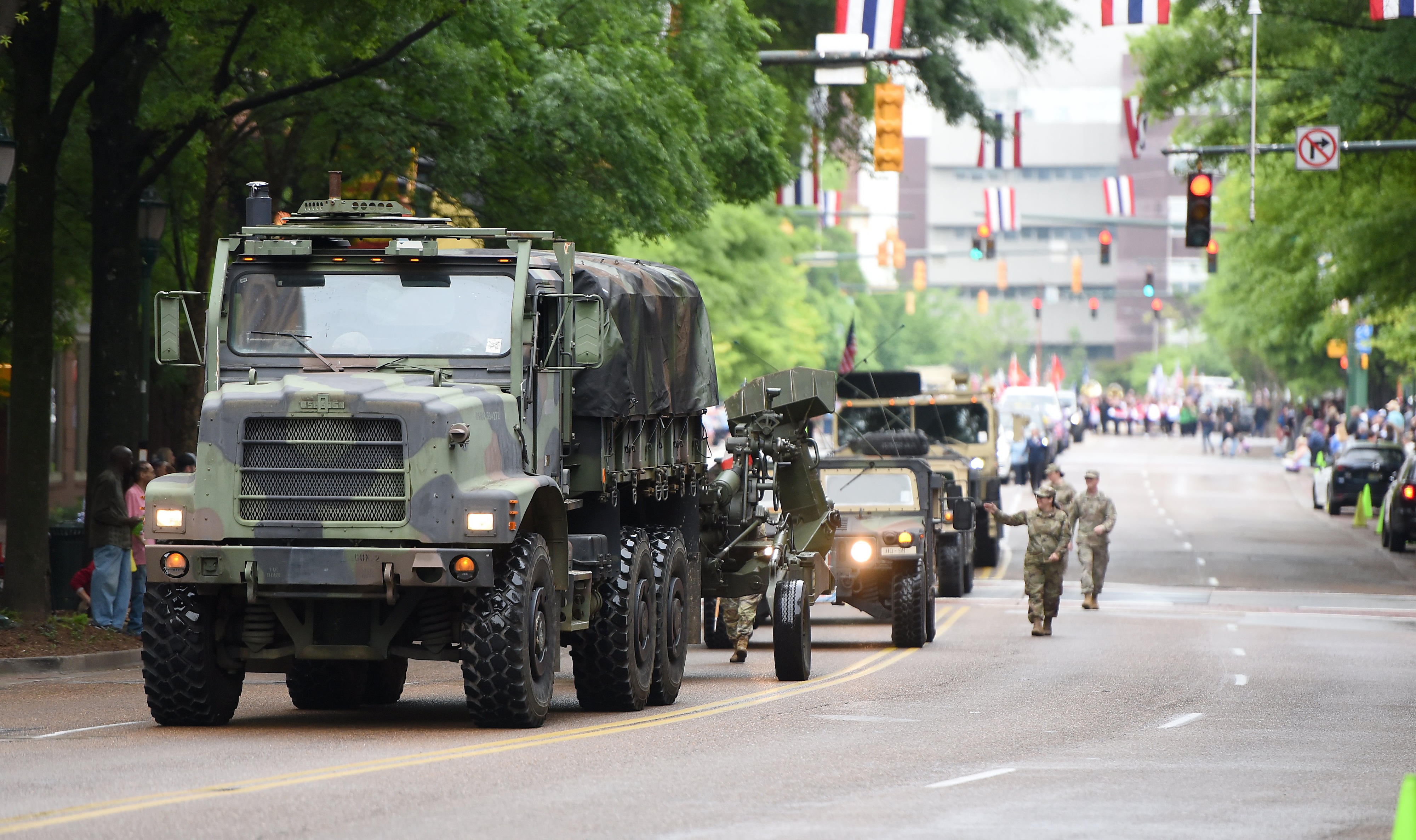 Staff photo by Matt Hamilton/ Crowds gather for the 75th Armed Forces Day Parade on Friday, May 3, 2024.