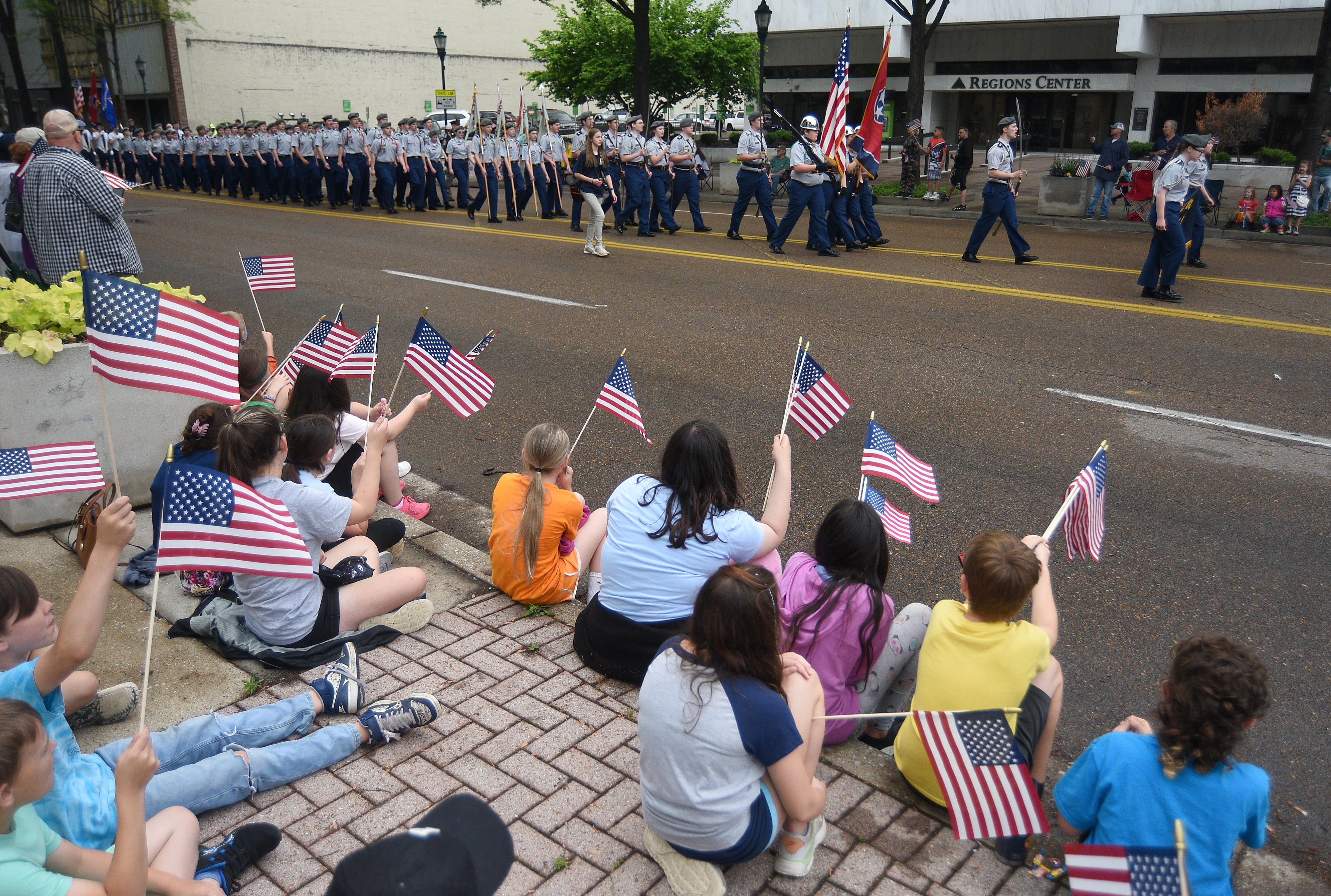 Staff photo by Matt Hamilton/ Crowds gather for the 75th Armed Forces Day Parade on Friday, May 3, 2024.