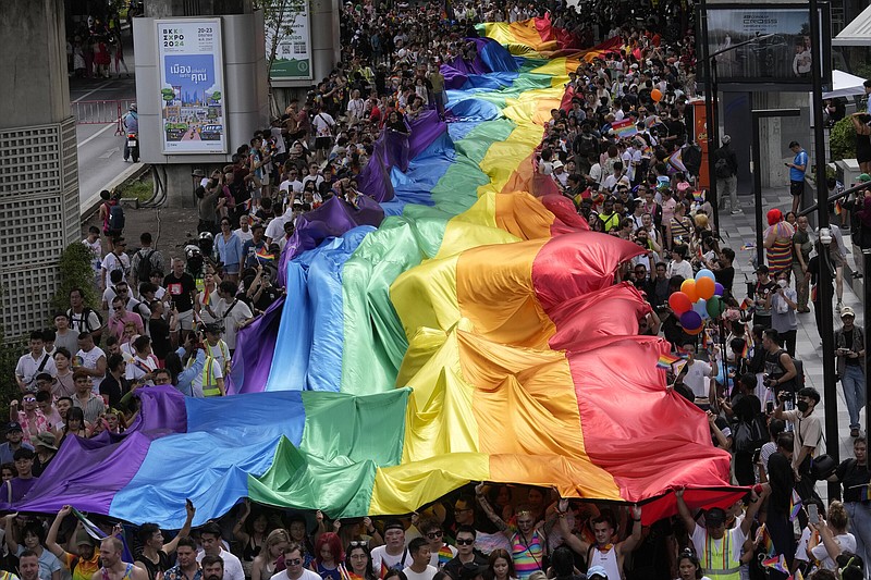Pride parade fills Bangkok streets