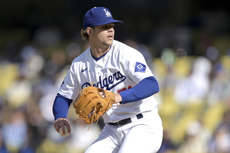 Pitcher Gavin Stone (Riverside, University of Central Arkansas) of the Los Angeles Dodgers is among the top pitchers in the National League through Friday’s games. He is 9-2 this season with a 3.03 ERA in 16 starts, allowing 82 hits with 73 strikeouts and 28 walks.
(AP/Jayne-Kamin-Oncea)