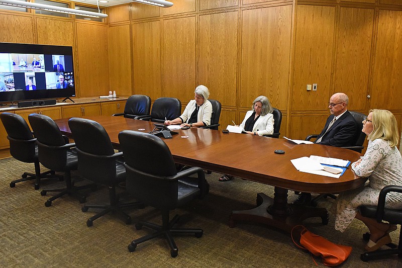 The Board of Trustees of the University of Arkansas holds a special meeting Thursday, July 18, 2024 at the Cammack Campus in Little Rock..(Arkansas Democrat-Gazette/Staci Vandagriff)