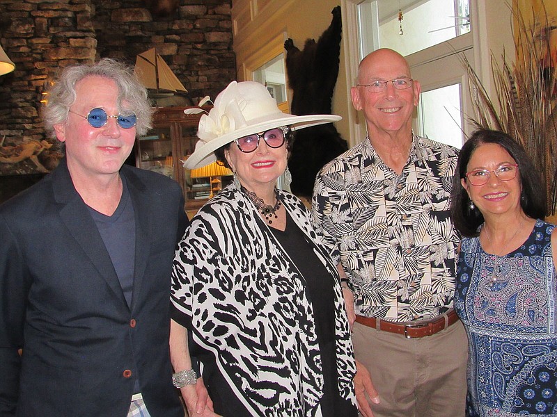 Scot Key, Dorothy Morris, Charles Hiett and Josie Fernandez on 6/27/24, Hot Springs Documentary Film Festival Donor Appreciation Party honoring Dorothy Morris at Suzy Durbin’s home in Hot Springs (Arkansas Democrat-Gazette/Kimberly Dishongh)