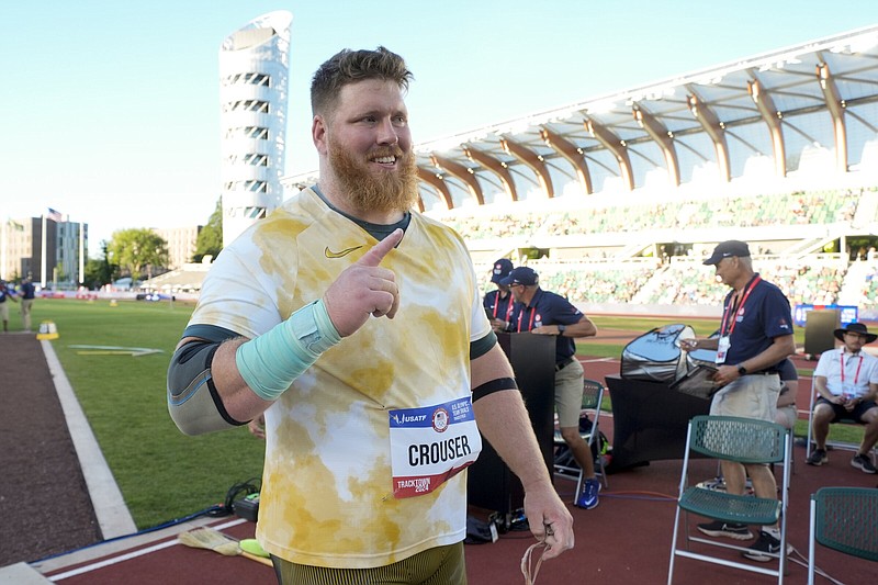 Two-time Olympic shot put gold medalist Ryan Crouser will be among the track and field athletes with Arkansas ties competing at the Paris Olympics on Friday. In total, there are 31 track and field athletes representing 10 countries at the Olympics, including 21 current and former Razorbacks and 10 athletes who train at the UA.
(AP/Charlie Neibergall)