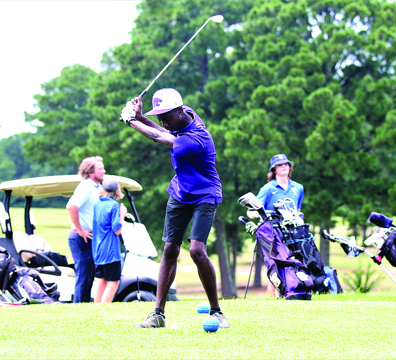 El Dorado's Isaac Aaron tees off during last year's Simmons Bank Wildcat Invitational. The tournament starts Monday at 10 a.m. at the Lion's Club.