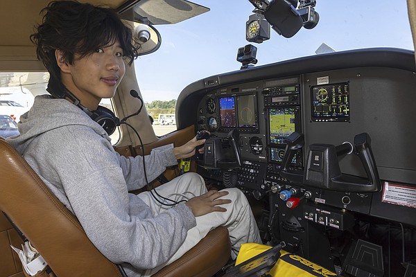 Teenager makes record-breaking solo flight across seven continents to raise money for childhood cancer research