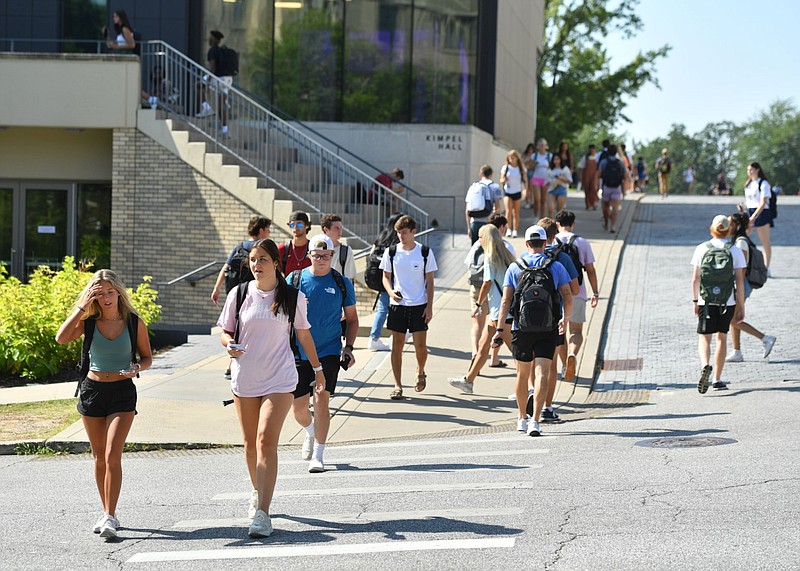 University of Arkansas students applying for undergraduate admission at