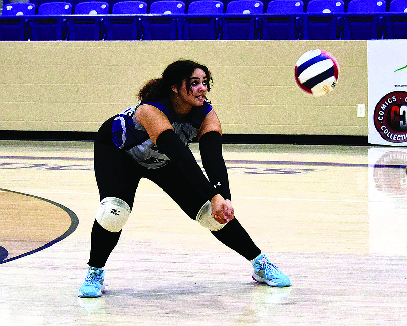 El Dorado's Liz Edwards passes the ball during action last week against Little Rock Hall. The Lady Wildcats host Little Rock Southwest Tuesday, beginning at 4:30 p.m. at Wildcat Arena.