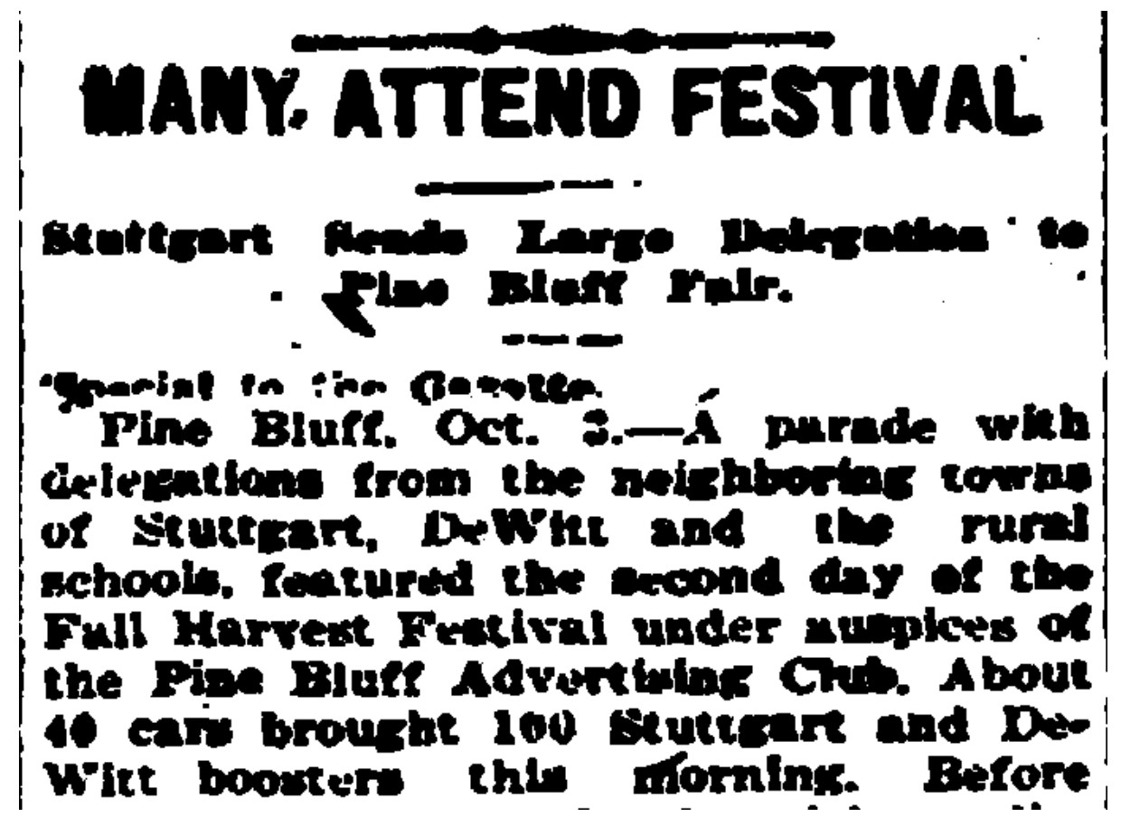 Big 1920s Harvest Festival celebrated in Pine Bluff