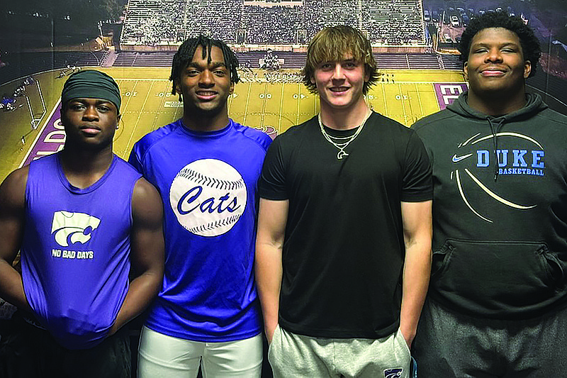 El Dorado's All-State players for the 2024 football season were, from left, Jeremy Samuel, AJ Gilmore, Cooper Henry and Josiah Crosby.