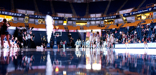 Staff Photo by Robin Rudd / The Mocs are introduced before the game. The University of Tennessee at Chattanooga Mocs hosted the Tennessee Wesleyan Bulldogs at McKenzie Arena on December 18, 2024.