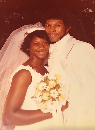 Marty McDaniel and Alex Finger were married on Aug. 23, 1980. They grew up in the same small town. It was her moves as she warmed up for practice on the high school basketball court that got his attention. “I started stopping by every day around that time to watch her do her little ritual.”
(Special to the Democrat-Gazette)